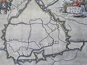 Ghent Belgium River Canals 1697 Harrewijn decorative miniature city plan map