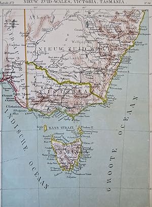 New South Wales Victoria Tasmania Melbourne Adelaide Australia 1882 map