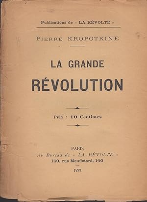 Seller image for La grande rvolution for sale by PRISCA