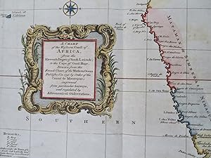Africa West Coast Congo St. Helena 1745 G. Childs decorative hand color map