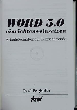 Seller image for WORD 5.0 einrichten + einsetzen. for sale by Antiquariat Bookfarm