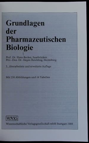 Bild des Verkufers fr Grundlagen der pharmazeutischen Biologie. zum Verkauf von Antiquariat Bookfarm