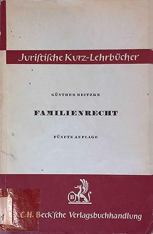 Bild des Verkufers fr Familienrecht: Ein Studienbuch. Juristische Kurz-Lehrbcher zum Verkauf von books4less (Versandantiquariat Petra Gros GmbH & Co. KG)