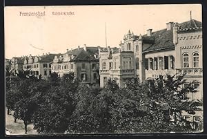 Bild des Verkufers fr Ansichtskarte Franzensbad, Kulmerstrasse mit Haus Windsor zum Verkauf von Bartko-Reher