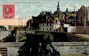 Ansichtskarte / Postkarte Quebec Kanada, Blick von den Wällen nach Osten