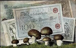 Ansichtskarte / Postkarte Geldschein, Reichsbanknote, 100 Mark