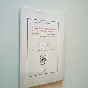 Seller image for La literatura de testimonio en los albores de Amrica. Discurso for sale by MAUTALOS LIBRERA