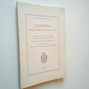 Seller image for Cntico. Teora literaria y realidad potica. Discurso for sale by MAUTALOS LIBRERA