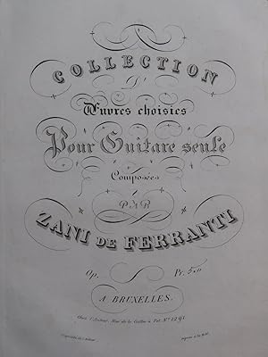 ZANI DE FERRANTI Marco Aurelio Fantaisie Variée No 2 op 2 Guitare ca1830