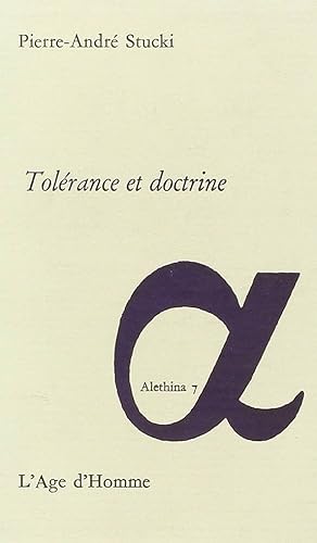Bild des Verkufers fr Tolrance et doctrine zum Verkauf von Librairie Le Valentin, Lausanne
