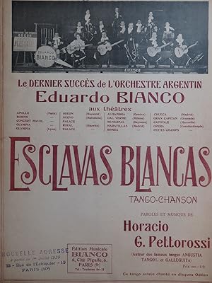 Imagen del vendedor de PETTOROSSI Horacio G. Esclavas Blancas Piano ou Chant Piano ca1925 a la venta por partitions-anciennes
