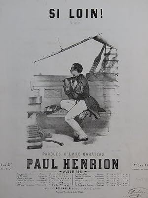 HENRION Paul Si Loin ! Chant Piano 1848