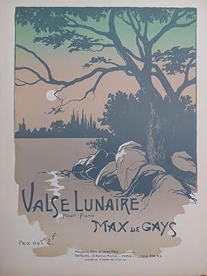 MAX DE GAYS Valse Lunaire Piano 1911