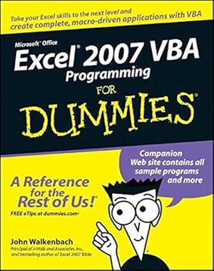 Imagen del vendedor de Excel 2007 VBA Programming For Dummies a la venta por WeBuyBooks