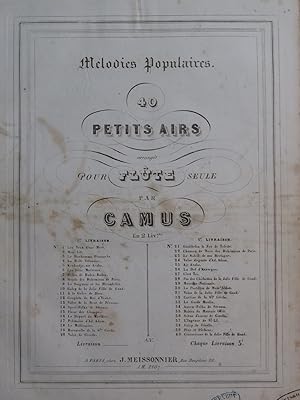 CAMUS Mélodies Populaires 1er Livre Flûte ca1845