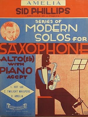 PHILLIPS Sid PAQUES J. Amelia Piano Saxophone 1929