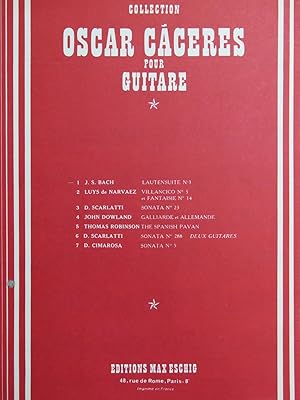 BACH J. S. Lautensuite No 3 Guitare 1973