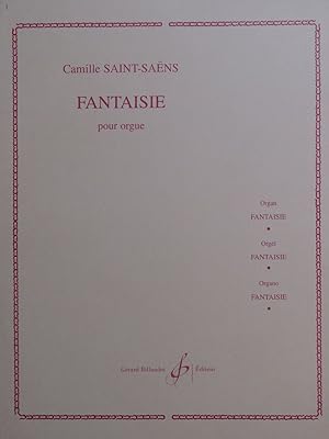 SAINT-SAËNS Camille Fantaisie Orgue