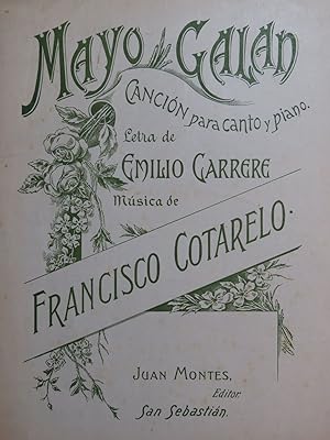 COTARELO Francisco Mayo Galan Dédicace Chant Piano ca1920