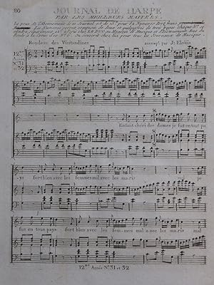 ELOUIS John Rondeau des Visitandines Chant Harpe ca1790
