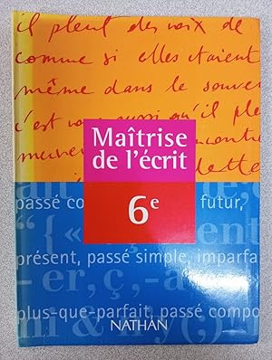 Immagine del venditore per Matrise de l'crit: 6e venduto da Dmons et Merveilles