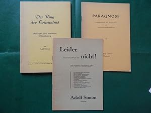 Bild des Verkufers fr Sammlung von 3 Bchern des Autors Adolf Simon zum Verkauf von Buchantiquariat Uwe Sticht, Einzelunter.