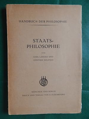 Bild des Verkufers fr Staatsphilosophie zum Verkauf von Buchantiquariat Uwe Sticht, Einzelunter.