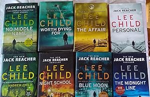 Seller image for Jack Reacher Collection 8 hardback books - 15 Worth Dying For 16 The Affair 19 Personal 21 Night School 22 The Midnight Line 24 Blue Moon 25 The Sentinel + No Middle Name Collected Short Stories for sale by Your Book Soon