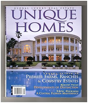 Unique Homes Magazine - May 2002. Farms, Ranches and Country Estates Issue; Casa de Loma Cover