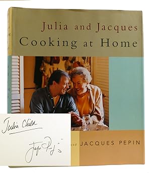 Immagine del venditore per JULIA AND JACQUES COOKING AT HOME Signed venduto da Rare Book Cellar