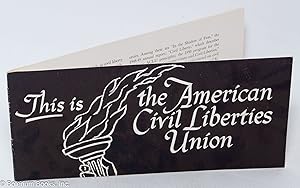 This is the American Civil Liberties Union