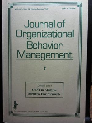 JOURNAL OF ORGANIZATIONAL BEHAVIOR MANAGEMENT (Vol 4, Nos. 1/2)