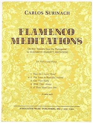 Bild des Verkufers fr [Sheet music]: Yet Love is Beautiful Indeed (Flamenco Meditations: On Five "Sonnets from the Portuguese" by Elizabeth Barrett Browning) zum Verkauf von Between the Covers-Rare Books, Inc. ABAA