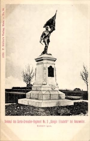 Ansichtskarte / Postkarte Amanvillers Amanweiler Moselle, Denkmal, Garde-Grenadier-Regiment Nr. 3...