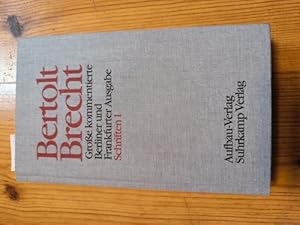 Seller image for Bertolt Brecht. Werke. Groe kommentierte Berliner und Frankfurter Ausgabe: Band 21 (XXI.) Schriften I. for sale by Gebrauchtbcherlogistik  H.J. Lauterbach