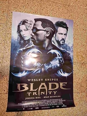 Poster de cine: Blade, con Wesley Snipes, Jessica Biel, Ryan Reynolds (numerado 7)