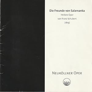 Bild des Verkufers fr Programmheft Franz Schubert DIE FREUNDE VON SALAMANKA Premiere 25. April 1996 zum Verkauf von Programmhefte24 Schauspiel und Musiktheater der letzten 150 Jahre