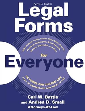 Seller image for Legal Forms for Everyone : Wills, Probate, Trusts, Leases, Home Sales, Divorce, Contracts, Bankruptcy, Social Security, Patents, Copyrights, and More for sale by GreatBookPricesUK