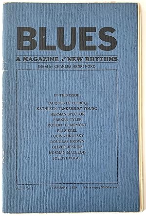 Blues. A Magazine of New Rhythms. Vol. I, no. 1., February 1929