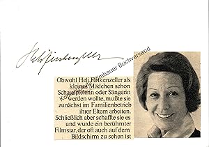 Bild des Verkufers fr Original Autogramm Heli Finkenzeller /// Autograph signiert signed signee zum Verkauf von Antiquariat im Kaiserviertel | Wimbauer Buchversand