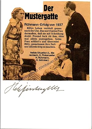 Bild des Verkufers fr Original Autogramm Heli Finkenzeller /// Autograph signiert signed signee zum Verkauf von Antiquariat im Kaiserviertel | Wimbauer Buchversand