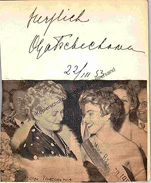 3x Original Autograph Olga Tschechowa (1897-1980) und Rene Deltgen /// Autogramm Autograph signie...