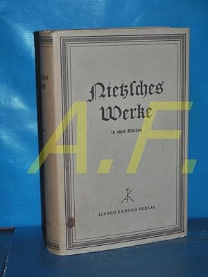 Bild des Verkufers fr Nietzsche, Friedrich: Werke (NUR BAND 2) zum Verkauf von Antiquarische Fundgrube e.U.