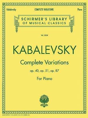 Image du vendeur pour Complete Variations : Op. 40, Op. 51, Op. 87 mis en vente par GreatBookPrices