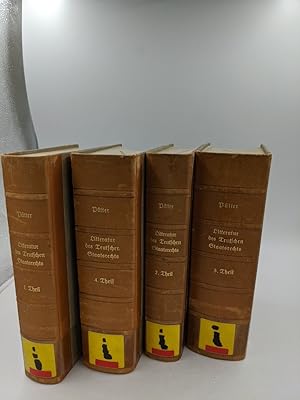 Bild des Verkufers fr Litteratur des Teutschen Staatsrechts. 4 Theile [4 Bde]. zum Verkauf von Antiquariat Thomas Haker GmbH & Co. KG