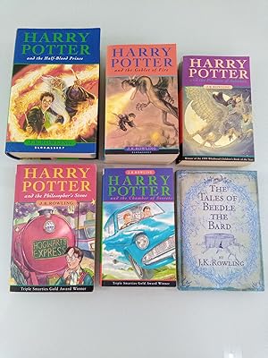 Konvolut 6 Bücher: Verschiedene Romane von J. K. Rowling: Harry Potter in Englisch, Teil 1 bis 4,...