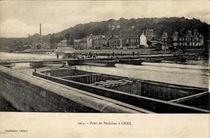 Ansichtskarte / Postkarte Creil Oise, Pont de Peniches