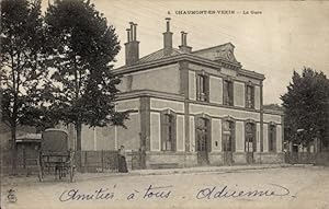 Ansichtskarte / Postkarte Chaumont und Vexin Oise, Gare