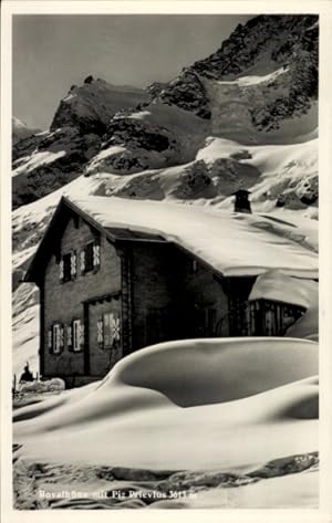 Ansichtskarte / Postkarte Pontresina Kanton Graubünden, Persgletscher, Piz Cambrena, Bovalhütte