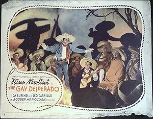 Bild des Verkufers fr The Gay Desperado Lobby Card 1936 Nno Martini singing by the campfire! zum Verkauf von AcornBooksNH